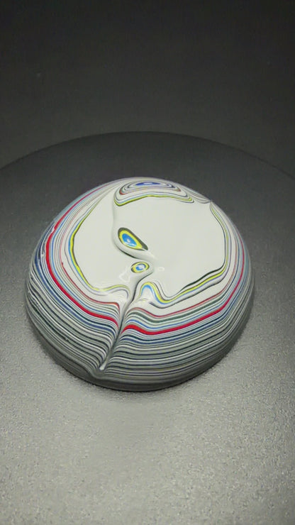 “Wrangler” 2.5” Fordite freeform cabochon framed